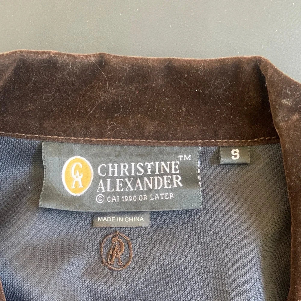 Christine Alexander Brown Velvet Button Front Jacket Women’s Small